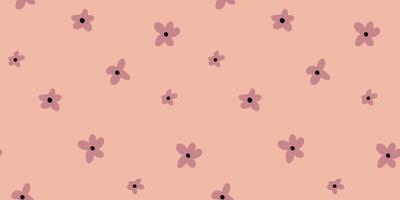 Spring flowers pattern on beige background. Vector illustration