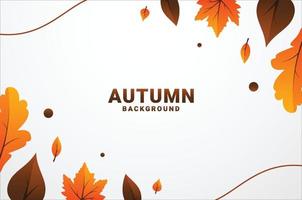 Flat Autumn Leaves Background Design vector