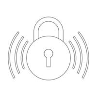 locked wifi signal icon vector