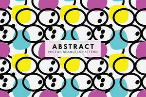Round shapes colorful abstract repeating pattern vector seamless