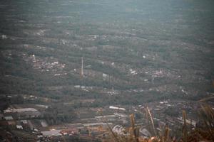 Photo of village views from a height in the morning