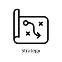 Strategy  Vector  outline Icons. Simple stock illustration stock