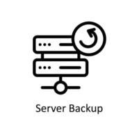 Server Backup  Vector  outline Icons. Simple stock illustration stock