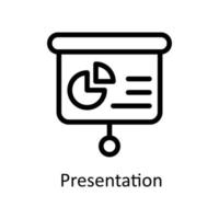 Presentation Vector  outline Icons. Simple stock illustration stock