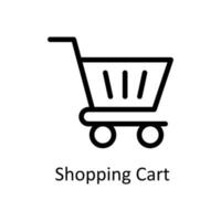 Shopping Cart Vector  outline Icons. Simple stock illustration stock