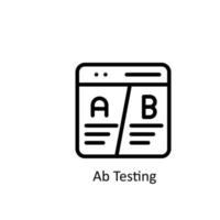 Ab Testing Vector  outline Icons. Simple stock illustration stock