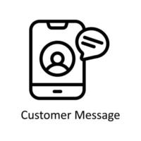 Customer Message Vector  outline Icons. Simple stock illustration stock