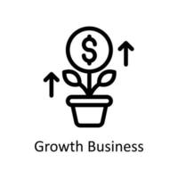 Growth Business  Vector  outline Icons. Simple stock illustration stock