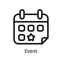 Event  Vector  outline Icons. Simple stock illustration stock