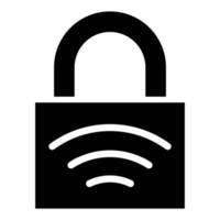 locked wifi signal icon vector