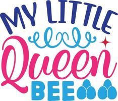 mi pequeño reina abeja vector