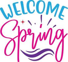 welcome spring t shirt design vector