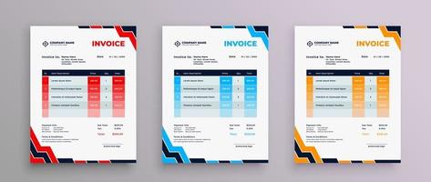 Modern business invoice bill template. Creative invoice template vector with a4 size.