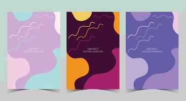 Memphis Style Poster Set. Creative abstract backgrounds for social media templates, neutral colors for your decoration, Flat style Abstract Vector Design ideal for Banners