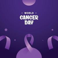 World Cancer Day Design With Ribbon vector