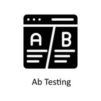 Ab Testing Vector  Solid Icons. Simple stock illustration stock