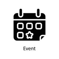 Event  Vector  Solid Icons. Simple stock illustration stock