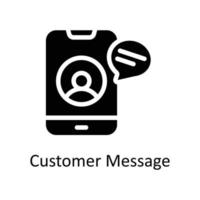 Customer Message Vector  Solid Icons. Simple stock illustration stock