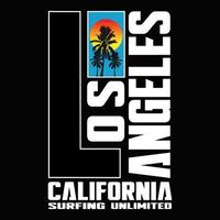 los Ángeles, California texto ,logo vector diseño