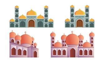 islámico mezquita colección vector ilustraciones