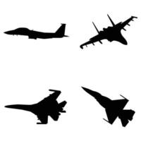 fighter plane icon vector