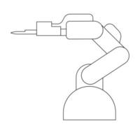 Industrial robot icon vector