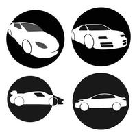 carreras coche icono vector