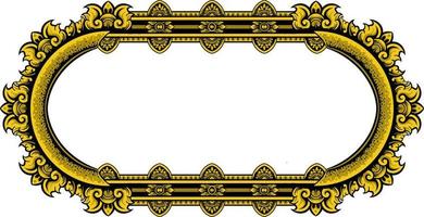 classic style frame vector design with fancy carved ornament