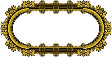 classic style frame vector design with fancy carved ornament