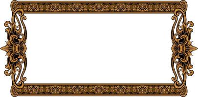 classic style frame vector design with fancy carved ornament