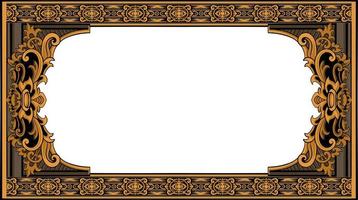 classic style frame vector design with fancy carved ornament