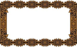 classic style frame vector design with fancy carved ornament