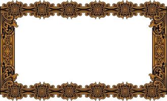 classic style frame vector design with fancy carved ornament