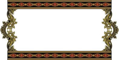 classic style frame vector design with fancy carved ornament