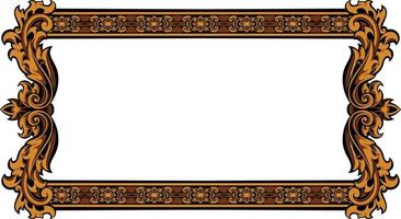 classic style frame vector design with fancy carved ornament
