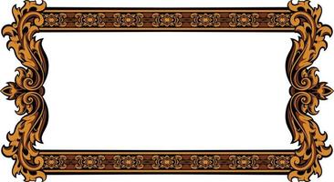 classic style frame vector design with fancy carved ornament