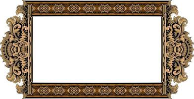 classic style frame vector design with fancy carved ornament