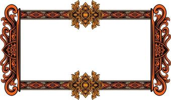 classic style frame vector design with fancy carved ornament