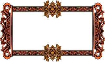 classic style frame vector design with fancy carved ornament