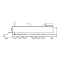 vapor locomotora icono vector
