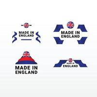 hecho en Inglaterra elegante etiqueta producto diseño vector