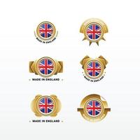 Made In England Elegant Label Product Design vector