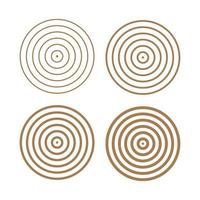 Target, circles, concentric circles, impact effect isolated vector illustration.