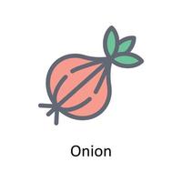 Onion Vector Fill outline Icons. Simple stock illustration stock