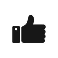 Thumb up, like icon isolated on white background vector