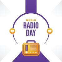 World Radio Day Design Background vector