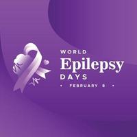 World Epilepsy Day Background With Ribbon vector