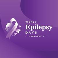 World Epilepsy Day Background With Ribbon vector