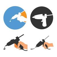 Glue gun vector icon