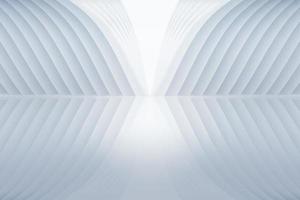 Abstract 3d rendering of empty white room with light in the middle. White interior wall facade and vertical ground space background 3d rendering. photo